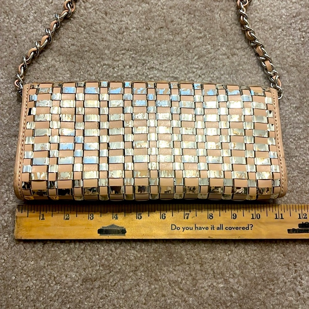 Kate Spade Metallic Gold and Tan Woven Purse - Picture 5 of 11